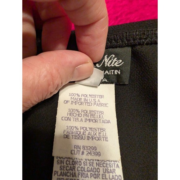 Onyx Nite by Wendye Chaitin Black Asymmetrical Layered Hem Skirt Plus 2X Y2K - Picture 5 of 6